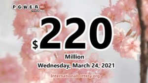 三位获奖者获得了第二奖；Powerball 大奖累积至 2.2 亿美元。